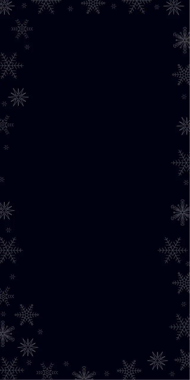 Dark Background bordered by lined snowflakes